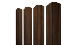 Штакетник Круглый фигурный 0,45 Print Elite Chestnut Wood TwinColor купить в екатеринбурге