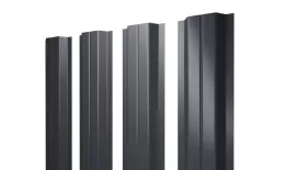 Штакетник П-образный A с прямым резом 0,5 PurPro Matt 275 RAL 7024 мокрый асфальт купить в екатеринбурге