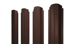 Штакетник П-образный A фигурный 0,5 PurPro RAL 8017 шоколад купить в екатеринбурге