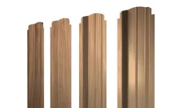 Штакетник П-образный B фигурный 0,45 Print Elite Honey Wood TwinColor купить в екатеринбурге