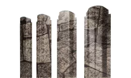Штакетник П-образный А фигурный 0,45 Print Elite King Stone TwinColor купить в екатеринбурге
