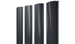 Штакетник Полукруглый Slim с прямым резом 0,45 Drap TX RAL 7016 антрацитово-серый купить в екатеринбурге