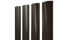 Штакетник Полукруглый Slim с прямым резом 0,45 Drap-double TX RR 32 темно-коричневый купить в екатеринбурге