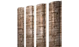 Штакетник Полукруглый Slim с прямым резом 0,45 Print Elite Sand Stone TwinColor купить в екатеринбурге