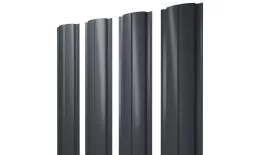Штакетник Полукруглый Slim с прямым резом 0,5 Velur X RAL 7024 мокрый асфальт купить в екатеринбурге