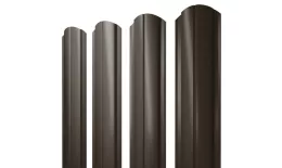 Штакетник Полукруглый Slim фигурный 0,45 Drap TX RR 32 темно-коричневый купить в екатеринбурге