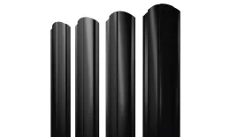 Штакетник Полукруглый Slim фигурный 0,5 Satin RAL 9005 черный купить в екатеринбурге