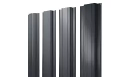 Штакетник Прямоугольный с прямым резом 0,5 Satin Matt RAL 7016 антрацитово-серый купить в екатеринбурге