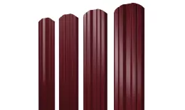 Штакетник Twin фигурный 0,45 Drap RAL 3005 красное вино купить в екатеринбурге