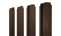 Штакетник П-образный B фигурный 0,5 Satin Matt TX RAL 8017 шоколад купить в екатеринбурге