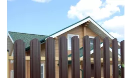 Штакетник Прямоугольный фигурный 0,45 Print Elite Chestnut Wood купить в екатеринбурге