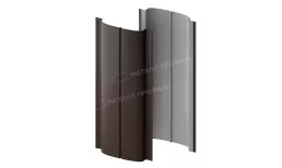 Штакетник металлический МЕТАЛЛ ПРОФИЛЬ ELLIPSE-T 19х126 (VALORI-20-DarkBrown-0.5) купить в екатеринбурге