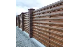 Штакетник металлический МЕТАЛЛ ПРОФИЛЬ ELLIPSE-T 19х126 (ECOSTEEL_T-01-ЗолотойДуб-0.5) купить в екатеринбурге
