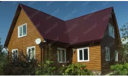 Сайдинг Блок-хаус 0,390 Grand Line 0,45 PE RAL 8017 шоколад купить в екатеринбурге