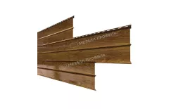Сайдинг МЕТАЛЛ ПРОФИЛЬ Lбрус-XL-Н-14х335 (ECOSTEEL-01-МореныйДуб-0.5) купить в екатеринбурге