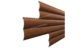 Сайдинг МЕТАЛЛ ПРОФИЛЬ Woodstock-Н-28х330 (ECOSTEEL_MA-01-МореныйДуб-0.5) купить в екатеринбурге