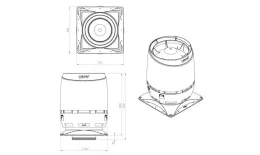 Вентилятор FLOW ECo200S + основание 400x400 коричневый купить в екатеринбурге