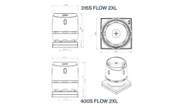 FLOW 315S 2XL вентиляционный выход + основание 724x724 серый купить в екатеринбурге