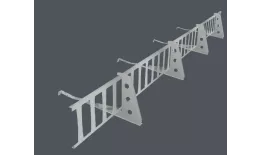Снегозадержатель решетчатый на натуральную черепицу 9006 (для проф. до 50мм) комплект купить в екатеринбурге