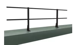 Ограждение кровельное для парапета на плоскую кровлю RAL 9005 (2,0х0,6м) купить в екатеринбурге