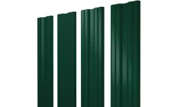 Штакетник Twin с прямым резом 0,5 Satin Matt TX RAL 6005 зеленый мох купить в екатеринбурге