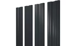 Штакетник Twin с прямым резом 0,5 Satin Matt TX RAL 7016 антрацитово-серый купить в екатеринбурге
