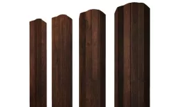 Штакетник М-образный А фигурный 0,45 Print Premium Cherry Wood Dark FTC купить в екатеринбурге
