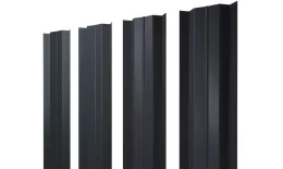 Штакетник М-образный В с прямым резом 0,5 Satin Matt TX RAL 7024 мокрый асфальт купить в екатеринбурге