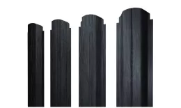Штакетник П-образный А фигурный 0,45 Print Premium Grey Wood TwinColor купить в екатеринбурге