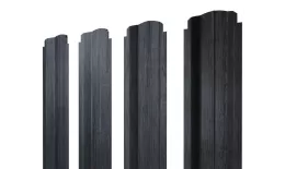 Штакетник П-образный В фигурный 0,45 Print Premium Grey Wood TwinColor купить в екатеринбурге