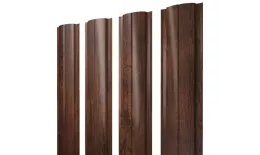 Штакетник Полукруглый Slim с прямым резом 0,45 Print Premium Cherry Wood Dark FTC купить в екатеринбурге