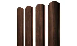 Штакетник Полукруглый Slim фигурный 0,45 Print Premium Cherry Wood Dark FTC купить в екатеринбурге