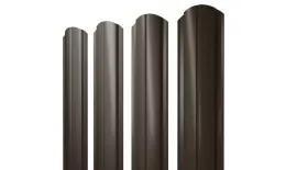 Штакетник Полукруглый Slim фигурный 0,5 Drap RR 32 темно-коричневый купить в екатеринбурге