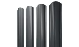 Штакетник Полукруглый Slim фигурный 0,5 Satin Matt TX RAL 7016 антрацитово-серый купить в екатеринбурге