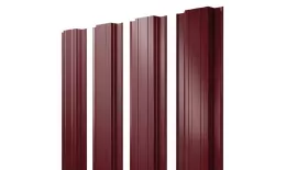 Штакетник Прямоугольный с прямым резом 0,5 Satin Matt TX RAL 3005 красное вино купить в екатеринбурге