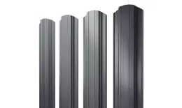 Штакетник Прямоугольный фигурный 0,5 Satin Matt TX RAL 7024 мокрый асфальт купить в екатеринбурге