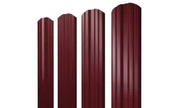 Штакетник Twin фигурный 0,45 Drap TR RAL 3005 красное вино купить в екатеринбурге