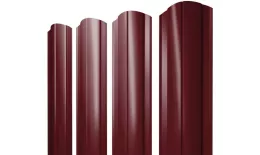 Штакетник Круглый фигурный 0,45 Drap TR RAL RAL 3005 красное вино купить в екатеринбурге