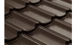 Металлочерепица GL Kvinta Plus 0,5 GreenCoat Pural Matt RR 887 шоколадно-коричневый купить в екатеринбурге