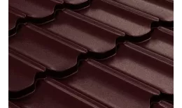 Металлочерепица GL Kvinta Plus 0,5 GreenCoat Pural RR 887 шоколадно-коричневый купить в екатеринбурге