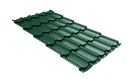 Металлочерепица GL Квинта плюс (Kvinta Plus) 0,5 Velur RAL 6005 зеленый мох купить в екатеринбурге