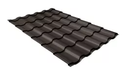 Металлочерепица GL Kredo 0.5 Quarzit Pro Matt RAL 8019 темно-коричневый купить в екатеринбурге