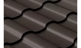 Металлочерепица GL Kredo 0.5 Velur RAL 8019 темно-коричневый купить в екатеринбурге