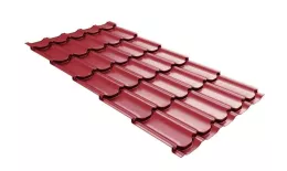 Металлочерепица GL Kvinta Plus 0,5 Quarzit Lite RAL 3005 красное вино купить в екатеринбурге
