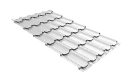 Металлочерепица Grand Line Kvinta Plus 3D 0,45 Полиэстер RAL 9003 сигнальный белый купить в екатеринбурге