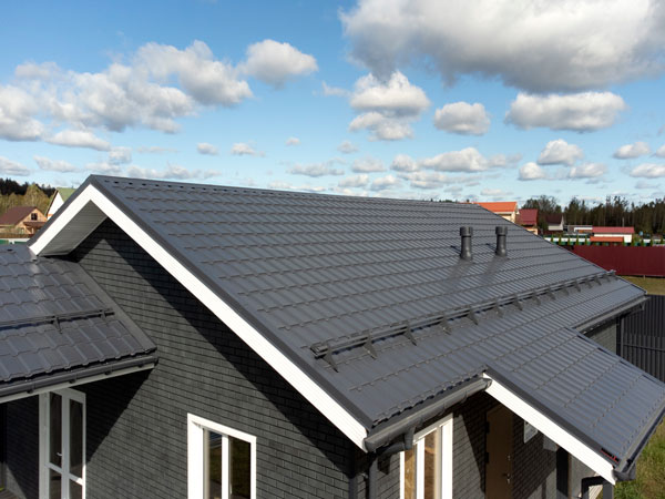 Металлочерепица серый графит RAL 7024