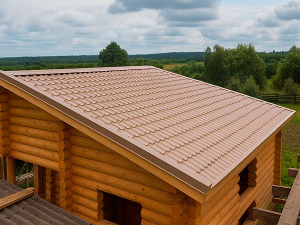 кровля односкатная из металлочерепицы